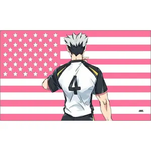 Haikyuu Japanese Anime Tapestry American Flag Bokuto Kuuro Oikawa  Flag Wall Decoration