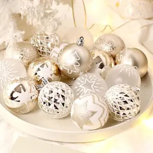 1 Set of 16pcs/6cm Christmas Balls, Suitable Christmas Tree, Indoor Living Room Exhibition, Outdoor Courtyard Tree, Suitable for Festive Holiday Photo Prop, Holiday Decorations, Seasonal Celebration, Reusable Decor, Home Decorators