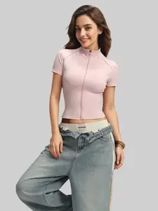Women's Vintage Racing Jacket, Slim-Fit Zip-Up Sports Top, Ideal for Pilates & Yoga, Trendy Retro Sportswear 2026, Athletic Jackets