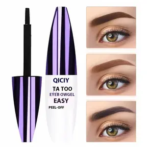 QICIY Waterproof Eyebrow Gel Easy Peel Off Long-lasting Full Defined Makeup Brown Grey Tint 10g Cosmetics for Daily Use tiktok shop Eyebrow Pencil brown tattoo color