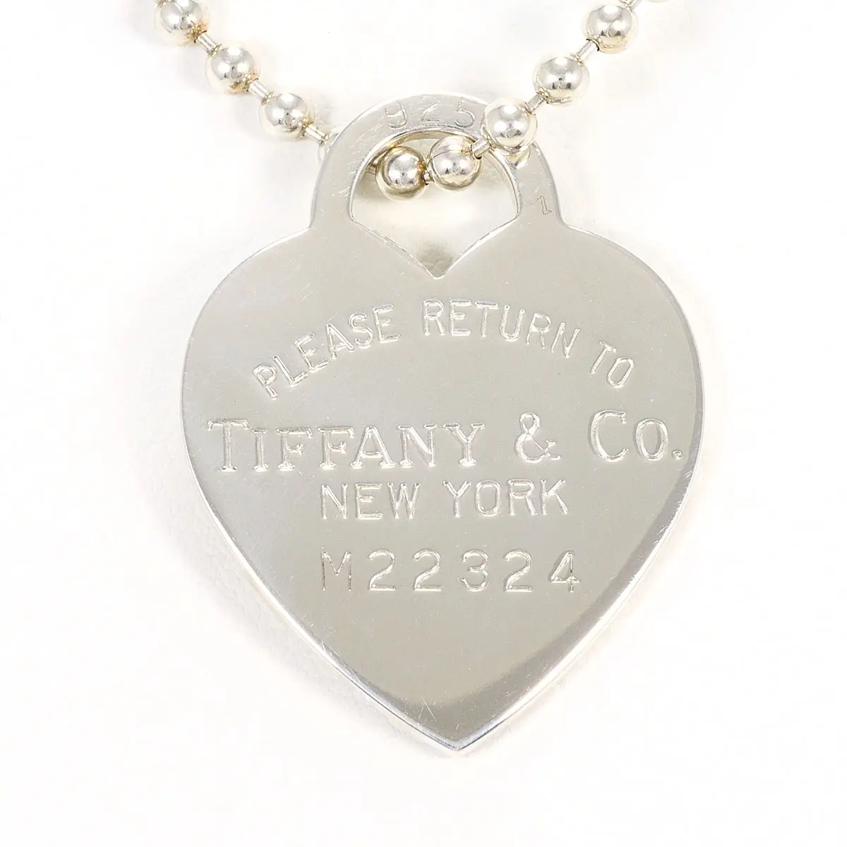 Pre-owned Tiffany & Co. Sterling Silver 925 (Ag925) Small Leather Goods Tiffany&Co. Return to Tiffany Silver Necklace