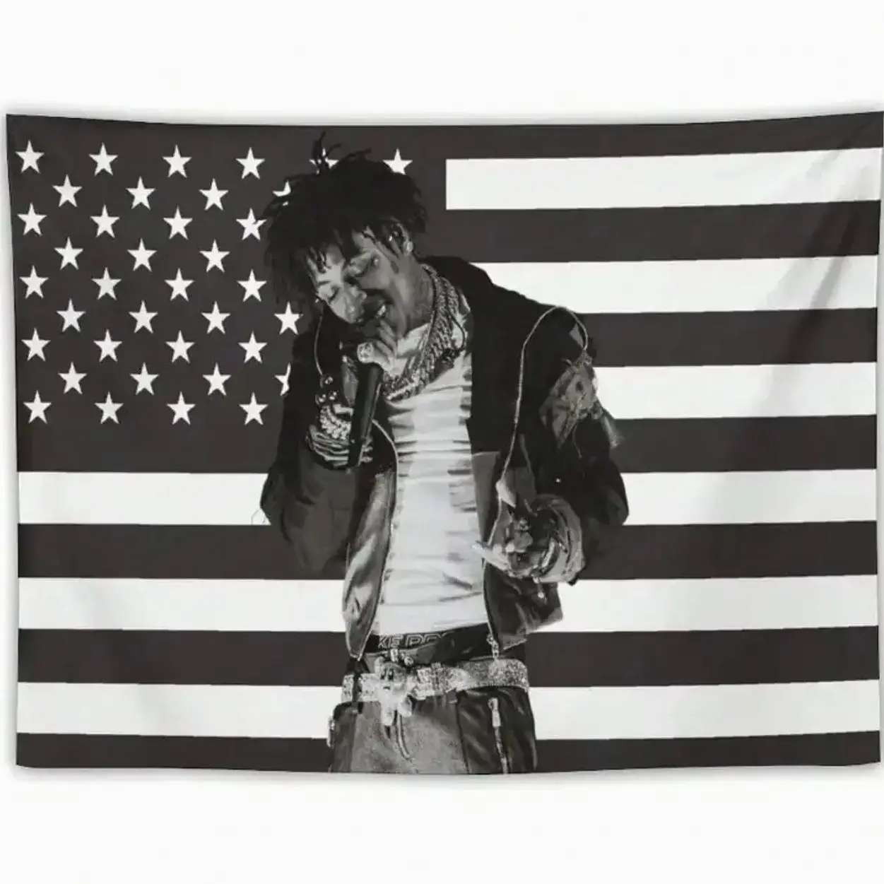 1pc Lightweight Hanging Tapestry - 2D Printed YB-Inspired Musical Flag, 3x5 Single-Sided Wall Decor for Boys' Bedrooms, Men's Cave, Gift For Him, Gift For Her.