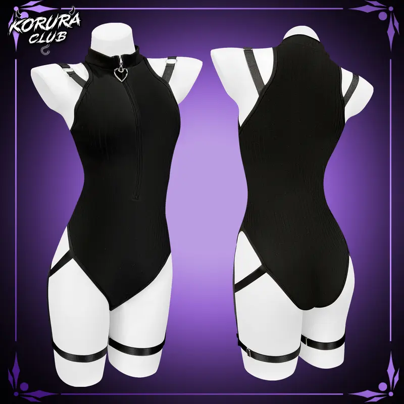 KORURACLUB Women's Samurai-Inspired Sleeveless Bodysuit, Polyamide Special Clothing, All-Season Bodysuit for Women
