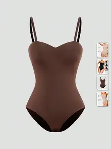 BLUELIFE Women's Seamless Shapewear Bodysuit Stretchy Comfortable Summer Everyday Essential