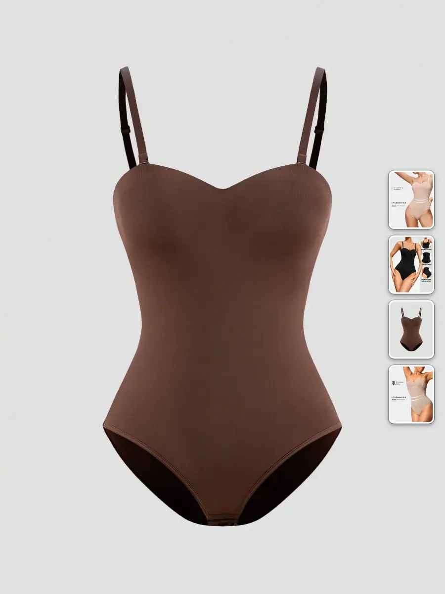 BLUELIFE Women's Seamless Shapewear Bodysuit Stretchy Comfortable Summer Everyday Essential