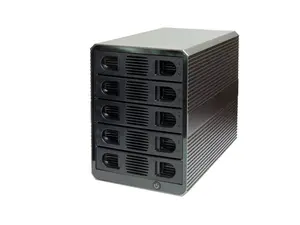Syba SY-ENC50128 5 Bay USB 3.2 Type-C 10Gbps Daisy-Chain Hard Drive - Enclosure DAS, Support 120TB - 2.5 in. & 3.5 in. SATA HDD-SSD