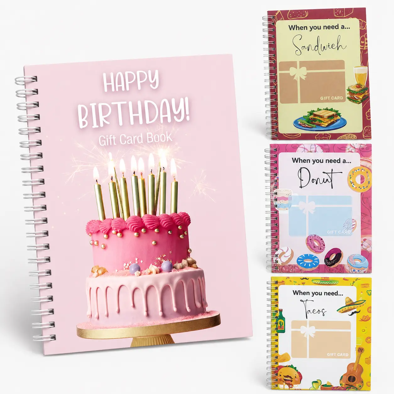 Birthday Gift Card Book Happy Birthday Booklet Organizer 7x5" Greeting Card Album Keeper - Personalized Gift for Birth Party Supplies