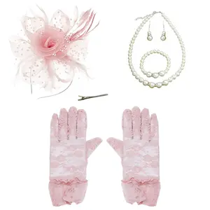 Fascinators Hat – Flower Mesh Ribbons Feathers on a Headband and a Clip, Tea Party Headwear for Girls and Women – Elegant Kentucky Derby, Wedding Guest, Race Day, Church, Easter, or Garden Party Hat – Lightweight, Adjustable, One Size Fits Most