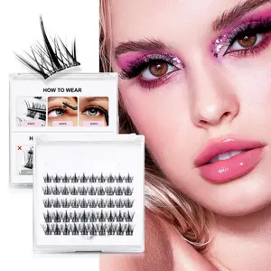 Thick&Curly Segmented Eyelashes,Nature Look Eyelashes 'Individual Eyelash Cluster