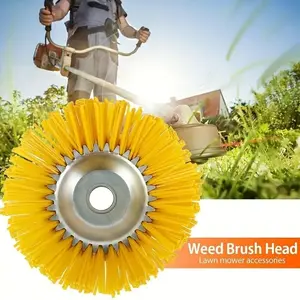 Professional 20.32 Cm Weed Brush for Brush Cutters, Nylon Material, Manual Garden Cone Brush, Ideal for Wild Herbs and Grout Removal