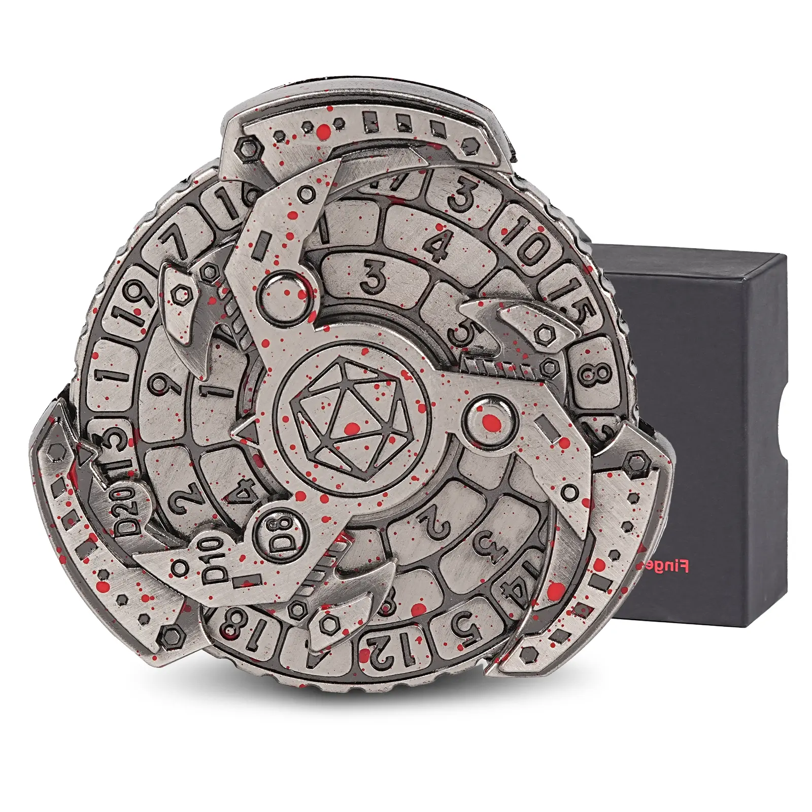 Viral Mechanical Gear Dice Fidget Spinner, Satisfying Spinning Stress Relief Toy for Gamers, Dungeons & Dragons, Tabletop Games & Office Desk Use