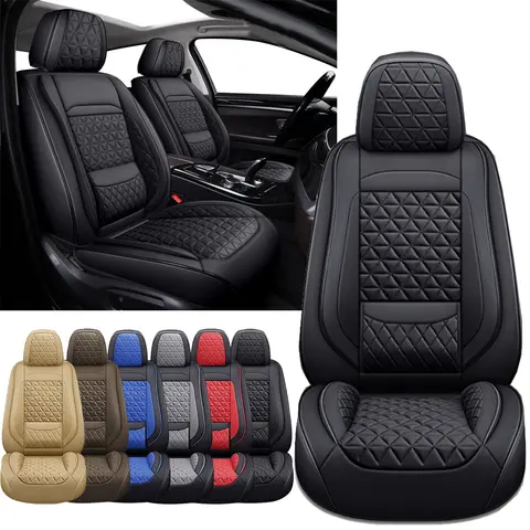Custom Fit Automotive Interior Cushion Full Set for 2008-2024 Dodge RAM 1500,2500 HD,3500 HD 5-Seat Trucks - 2 Front Seat Covers,1 Rear Backrest Cover,1 Armrest Cover,5-Layer Material,4-Season Use,Waterproof,Airbag Safe,Buckles Hooks,Daily Wear Protection