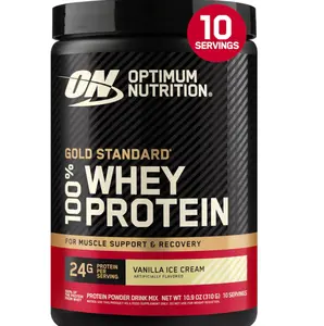 Optimum Nutrition Gold Standard 100% Whey Protein Powder, Vanilla Ice Cream, 0.68 Pound (Pack of 1)