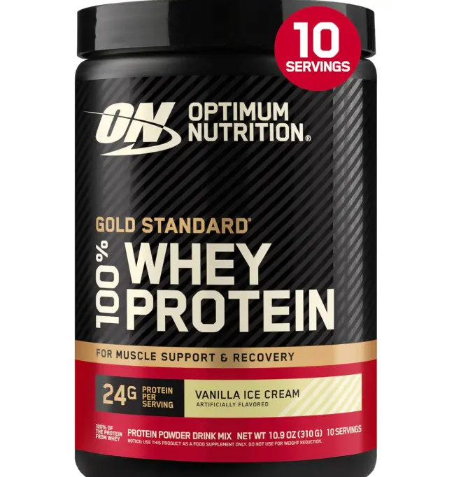 Optimum Nutrition Gold Standard 100% Whey Protein Powder, Vanilla Ice Cream, 0.68 Pound (Pack of 1)