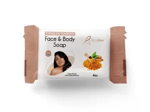 Byenblan Turmeric Face & Body Soap 4oz Handmade Natural Skincare for Radiant Skin Gently Cleanses Brightens & Evens Tone