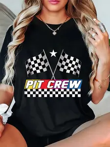100% Cotton Unisex Pit Crew Racing Day for Stock Car Race Day Parties T-Shirt
