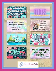 Tarjetas con mensajes Cristianos y Positivos