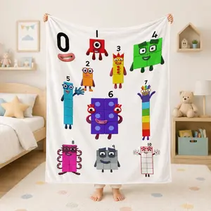 Colorful Plush Fleece Blanket for Kids – Soft and Cozy Educational Number Design, 30x40 Inch, Perfect for Beds, Naps, Playtime, and Year-Round Comfort – Fun Learning and Warmth for Toddlers and Children