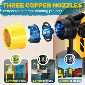 Electric Airless HVLP Spray Machine - High Pressure Cordless Paint Sprayer with Battery