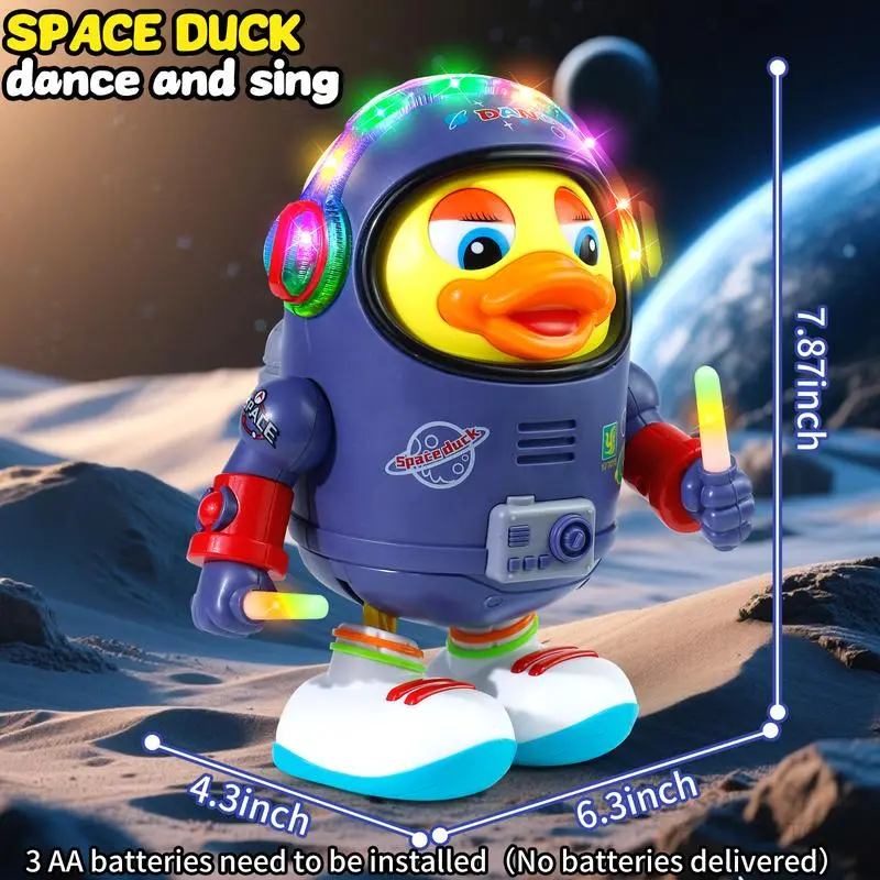 Dancing Space Duck Toy with Music LED Fun for Kids