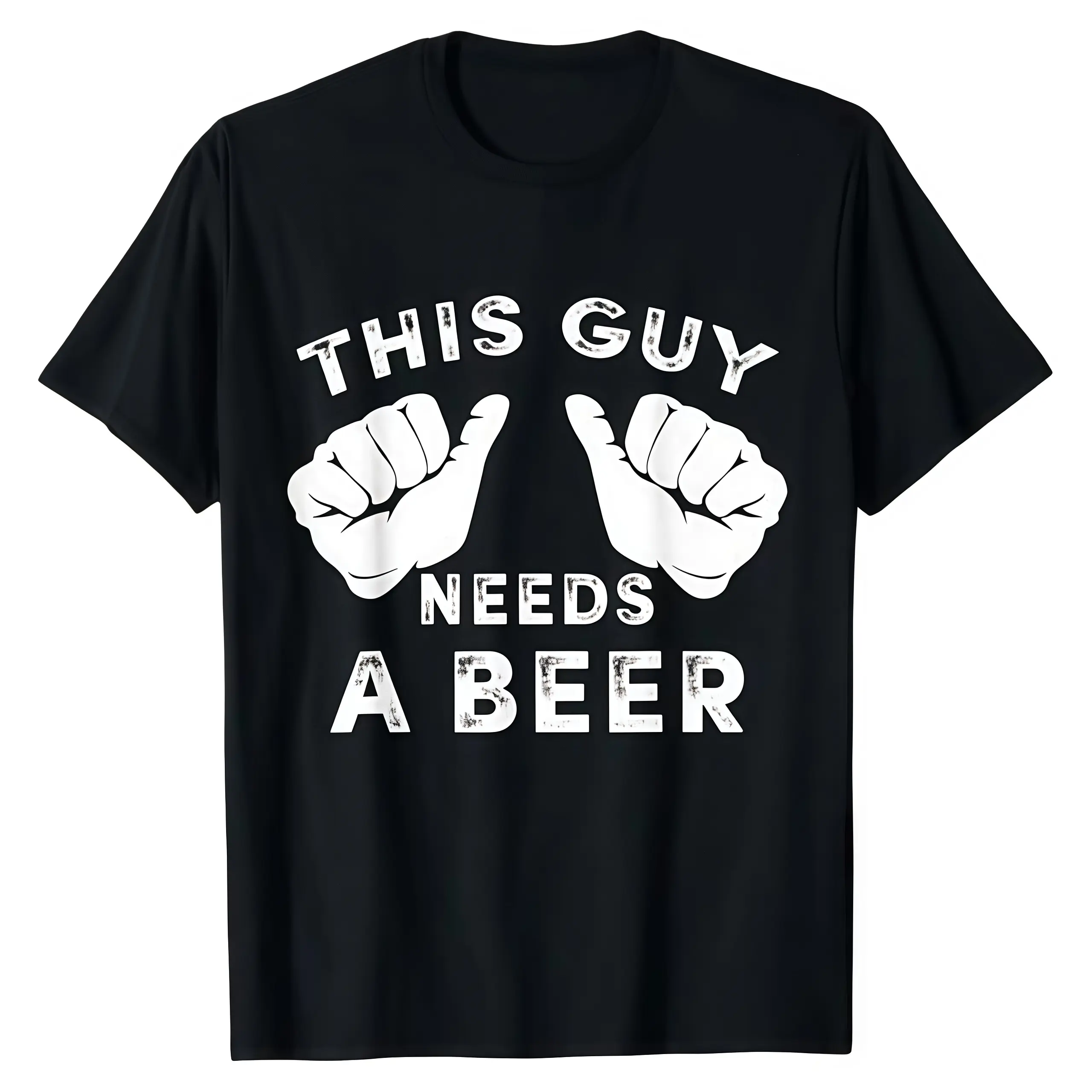 Men's Funny T-Shirt with 'This Guy Needs A Beer' Graphic, Lightweight Cotton Tee, Casual Unisex Top for Summer Golf Gifts, Shortsleeve, Round Neck, Funny Shirts, Plain, Birthday Gifts For Bf, Bow, Tshirt, Funny Graphic Tee