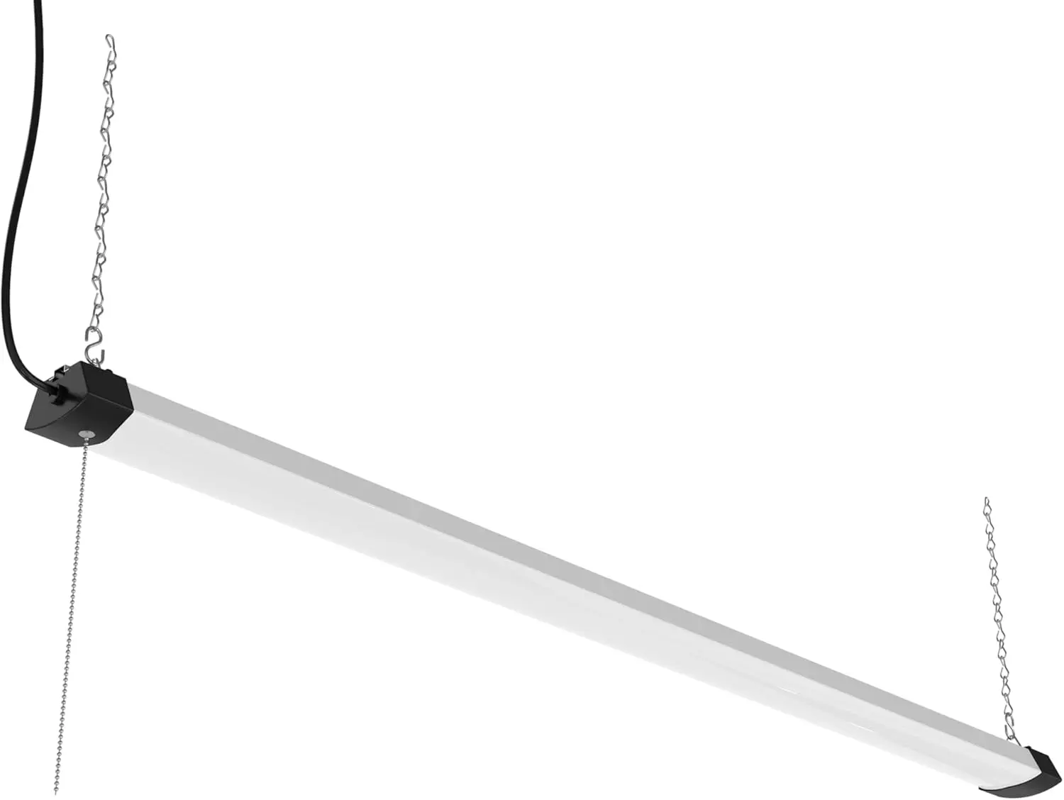 4FT 40W Wraparound LED Shop Light Fixture with Pull Chain Daylight White 5000K for Gara Workshop Bament