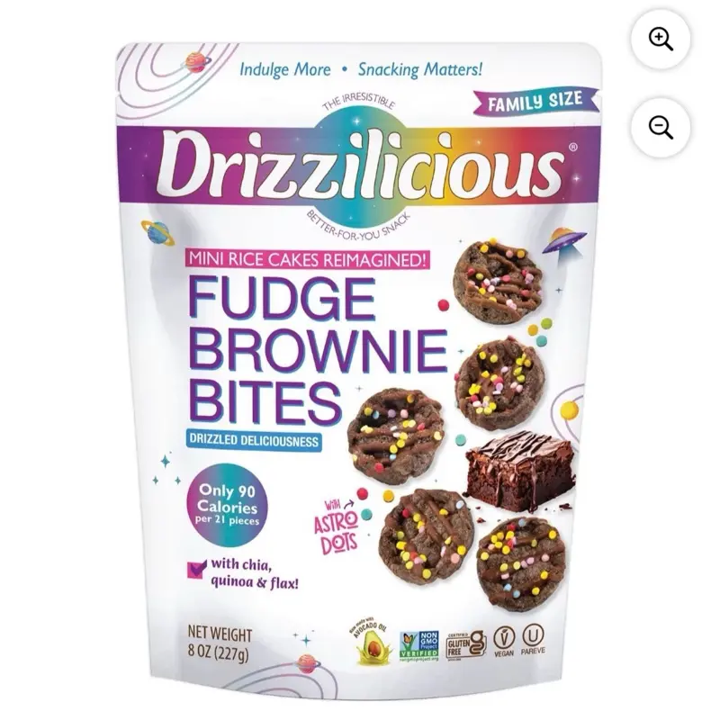 Drizzilicious Fudge Brownie Mini Rice Cake Snack, 8 oz