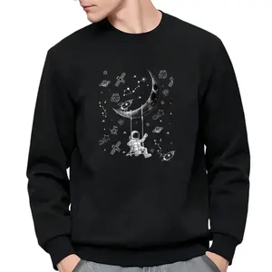 Purple Astronaut Long Sleeve Sweatshirt – Fun NASA Space Design for Science Enthusiasts