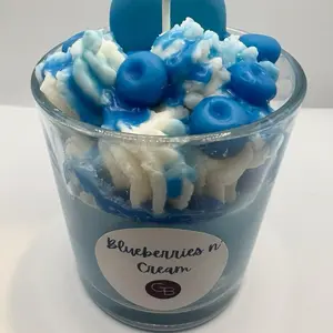 Blueberry Scented Mini Candle- Blueberries n Cream