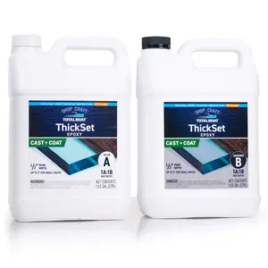 ThickSet Cast + Coat Deep Pour Epoxy Resin Kits - Crystal Clear Thick Pour Resin for Art, Casting, Epoxy River Tables, Live Edge Slabs, Molds, Wood