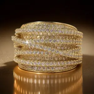 Luxury Hip-Hop Style Rapper-Inspired Cubic Zirconia Square Ring - Designer Edition, High-Quality Unisex Jewelry for Daily Casual & Trendy Personal Style