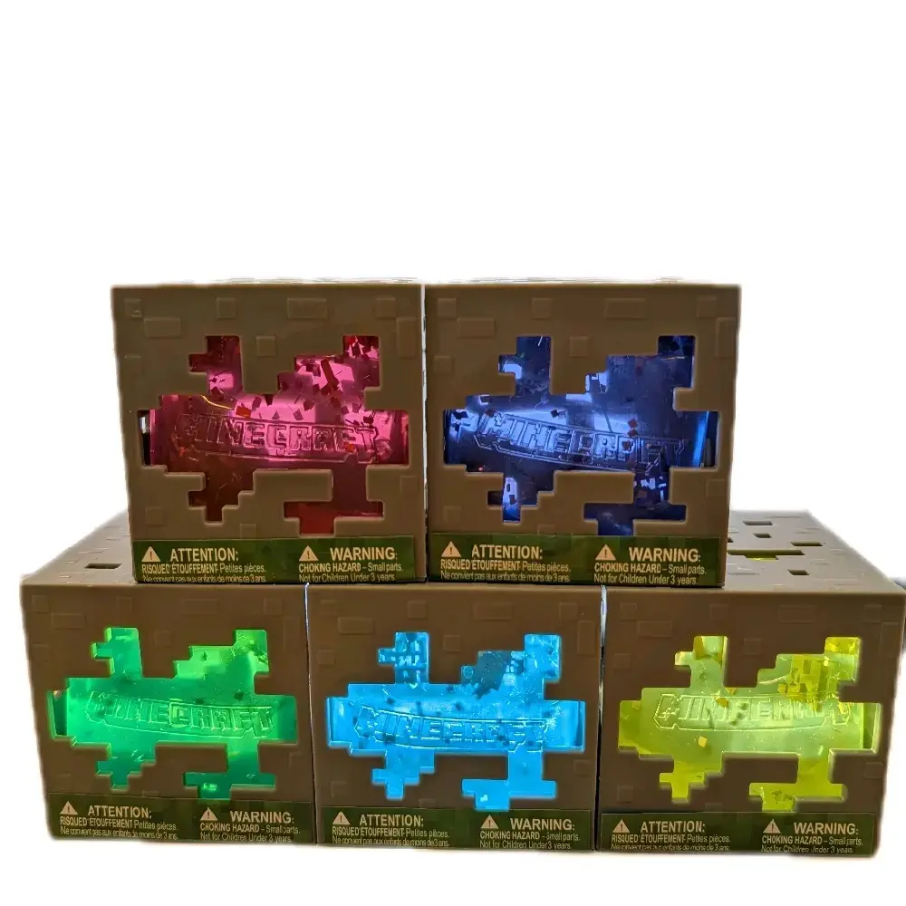 Minecraft Jelly Cubes - 5 Colors, Anxiety Relief Products, Stress Relief Tools, Decompression Squeeze, Sensory Calming Tool, Sensory Stress Reliever