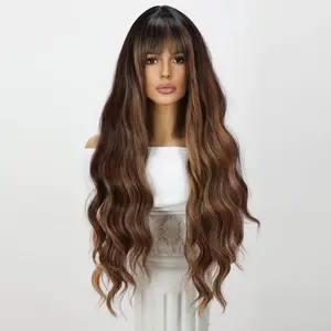SMILCO/30-inch | Brown Loose Wave without Hair Bangs | SM6060