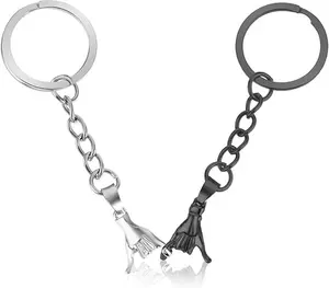 Pinky Promise 2Pcs Couple Keychains - Pinky Keychain for Couples, Valentine Gifts for Boyfriend and Girlfriend