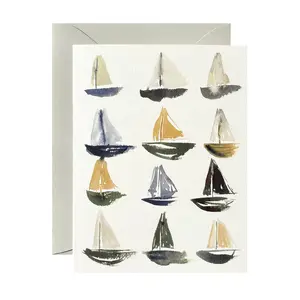 "Sailboats" Notecard Blank Everyday Greeting Card