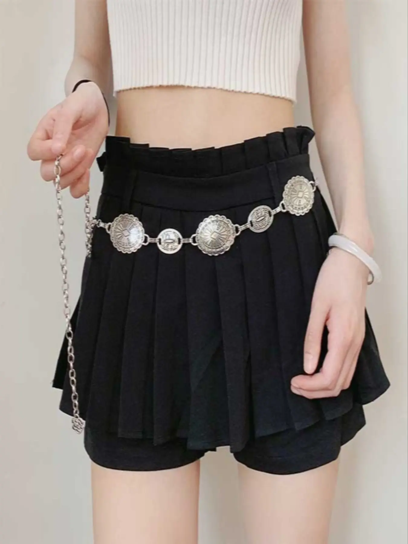 Women's Waist Decor, Vintage Bohemian Ethnic Metal Chain Belts, High-End Unique Waist Belt, Body Shaping Accessory, Boho Style Belt