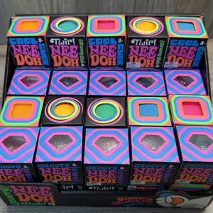 NEEDOH TEENIE MINI Balls - JEWEL Glitter Sparkle - COOL Cube - TWIRL Glob - Fisget Stree Viral Fun Squishy Squishies - Nee Doh Five Below