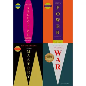 Robert Greene 4 Books Collection Set [CONCISE 48 Laws Power, Seduction, Mastery,