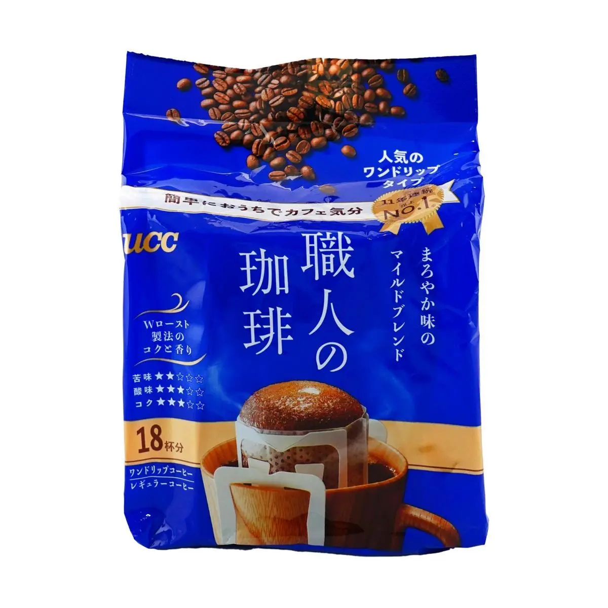 UCC Japanese Coffee Drip Bags 18 Packs 126g - Smooth Balanced Flavor