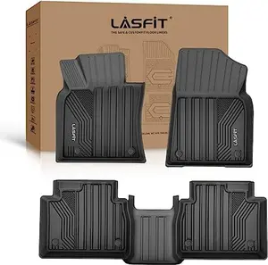 LASFIT Floor Mats Fit for 2018-2023 Toyota Camry, FWD Only (Not Fit for Hybrid or AWD), All Weather Custom Fit Car Floor Liners 1st & 2nd Row, Black Truck Accessories Car Accessory