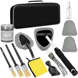 Windshield Cleaner Tool, 13 count  Interior Cleaning Kit,  Detailing Kit Interior Cleaner,  Detailing Brushes,  Cleaning Gel, Inside Cleaning Supplies Accessories for Women Men