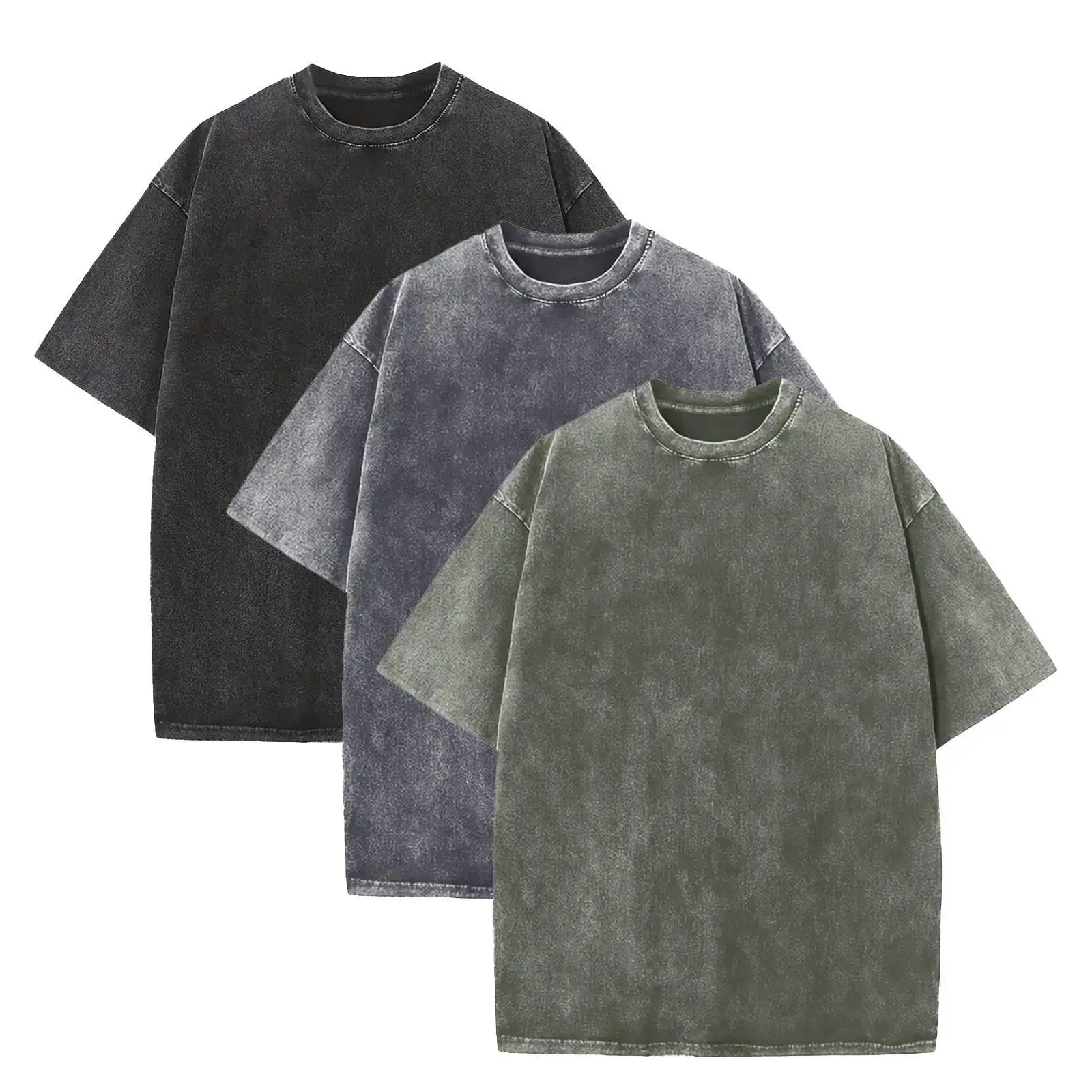 black + gray + green