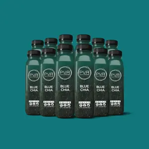 PUR Blue Chia Daily Juice Pack - 1 Liter Bottle - Juice with Vitamins - Contains Blue Chia Beverage Apple