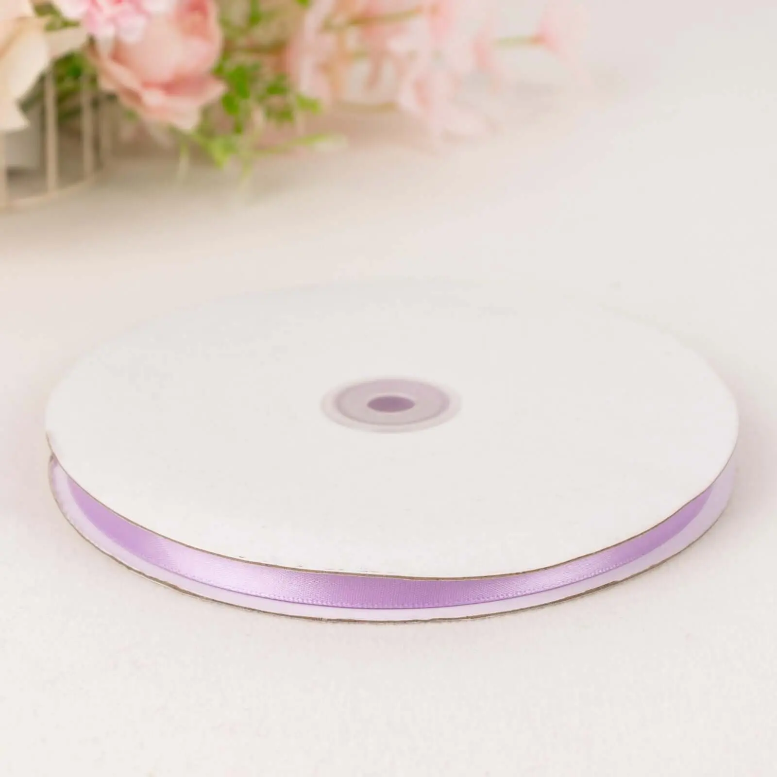 100 Yards 3/8" Lavender Lilac Single Face Decorative Satin Ribbon