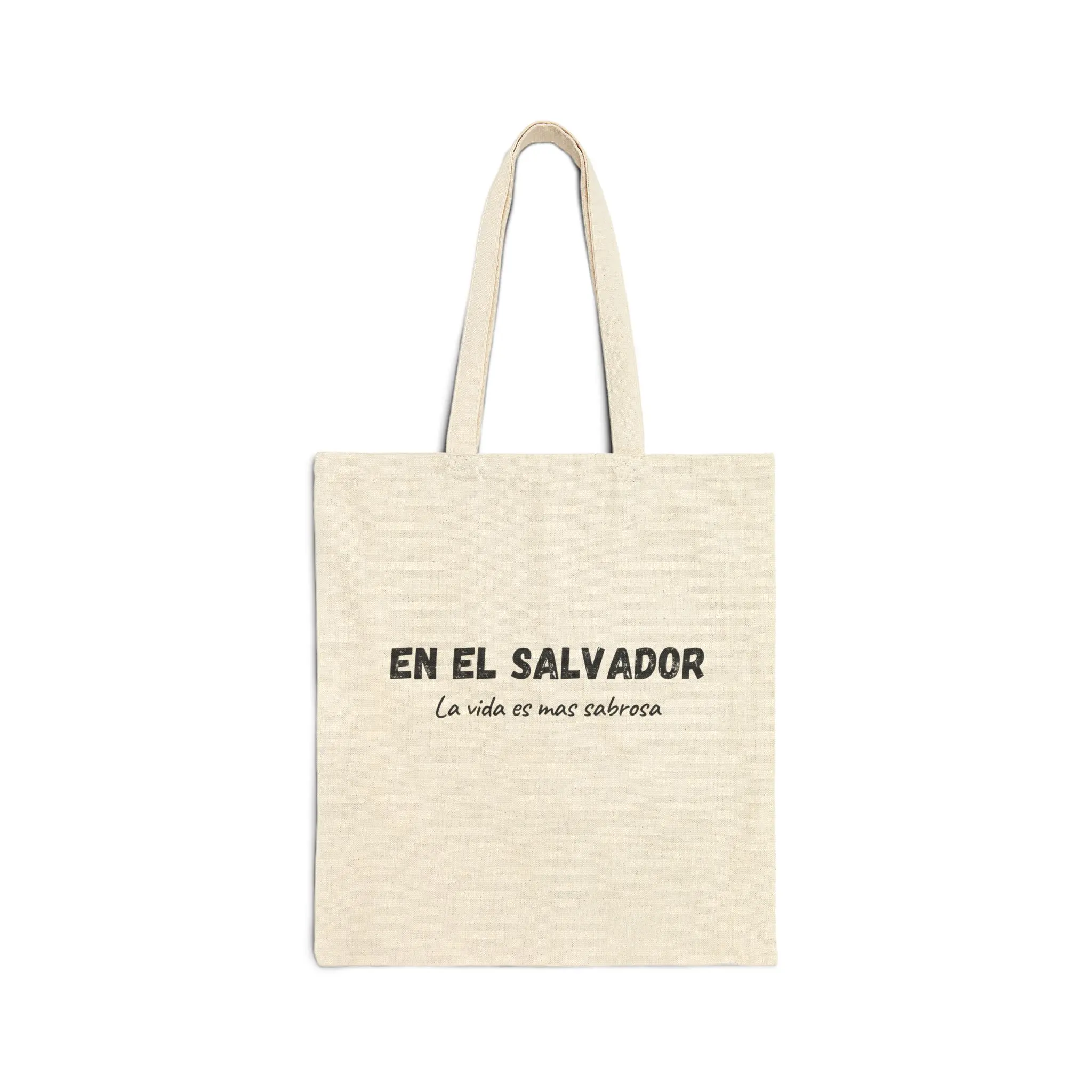 En El Salvador Tote Bag - Eco-friendly Cotton Canvas Bag, Grocery Shopping Bag, Travel Tote, Market Bag, Gift for Travelers