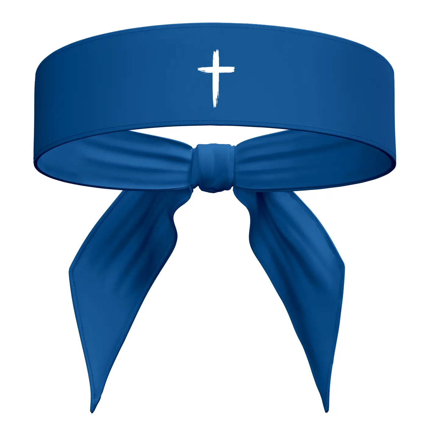 Blue Headband / White Cross