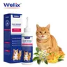 Wellix 120ml Dog & Cat Ear Cleaner - Alcohol-Free, Gentle Ear Care, Itch Relief, Odor Control Drops, Wax/Powder Removal, Inflammation Soothing Infection Treatment