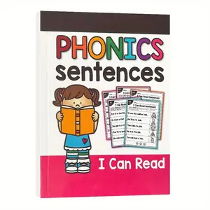 Learning Phonics Workbook for Kids, Sentence Building Practice with Cvc Words, Visual Word Activities, Prek-Grade 1 Home Education Tool