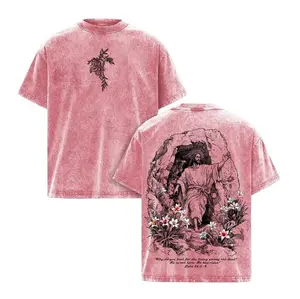 He Is Risen Easter Vintage Washed Christian T-Shirt