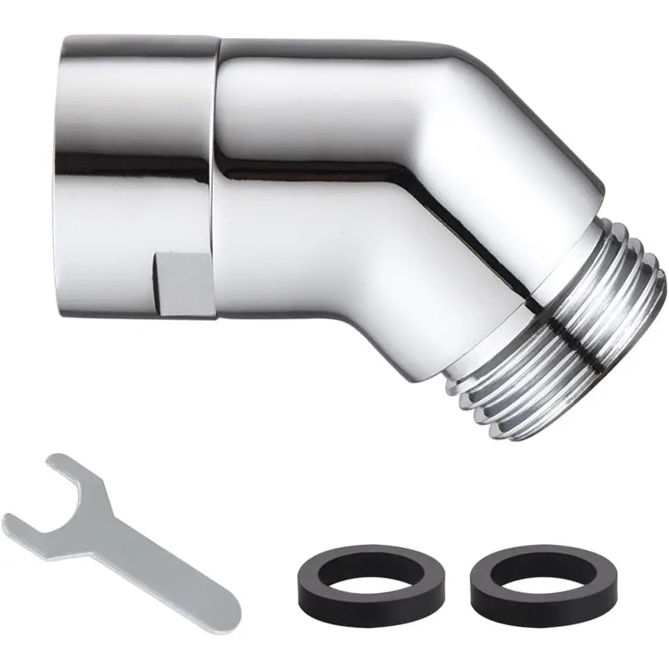 135 degrees Shower  Elbow Adapter, Shower Arm Elbow Adapter for Wall mounted Shower or Hand Shower, Chrome
